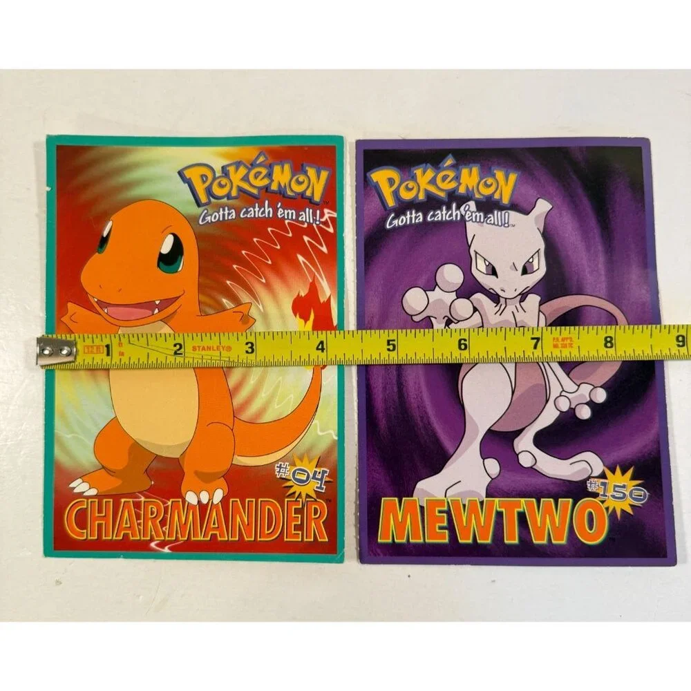Vintage Pokemon Mewtwo & Charmander Postcard Lot of 2 READ